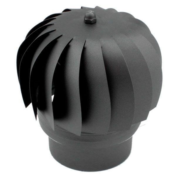 Chapeau extracteur cheminée rotatif Noir-Anthracite diamètre 130 - 2