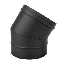 Coude Inox 30° simple paroi Noir-Anthracite diamètre 150 - 2