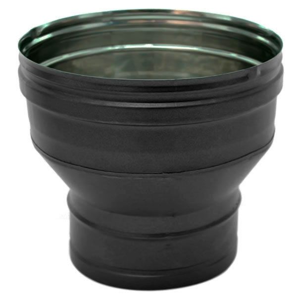 Réducteur tubage cheminée Noir-Anthracite diamètre 120x100 - 2 Réducteur tubage cheminée Noir-Anthracite diamètre 120x100 - 2