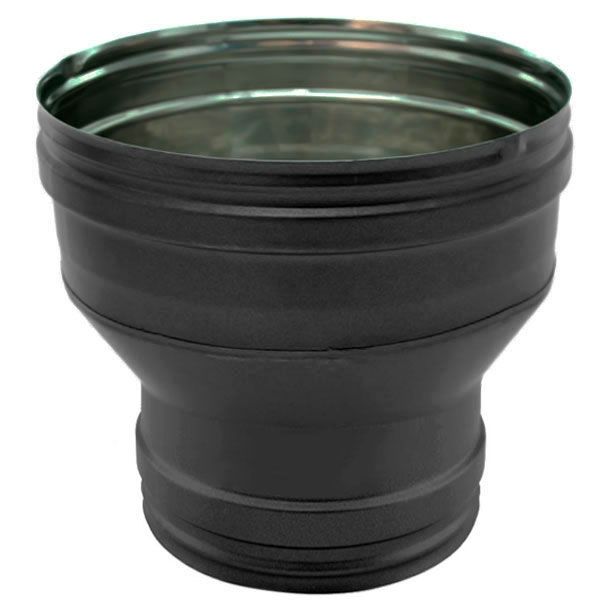 Réducteur tubage cheminée Noir-Anthracite diamètre 125x100 - 1 Réducteur tubage cheminée Noir-Anthracite diamètre 125x100 - 1