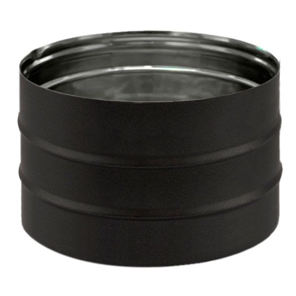 Manchon mâle / mâle inox simple paroi Noir-Anthracite diamètre 180 - 1 Manchon mâle / mâle inox simple paroi Noir-Anthracite diamètre 180 - 1