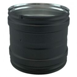 Manchon femelle / femelle inox simple paroi Noir-Anthracite diamètre 150 - 1
