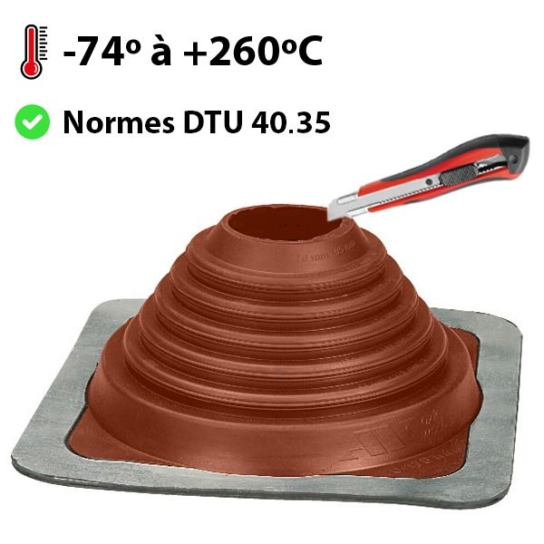Pipeco silicone rouge vulcanisé haute températures diamètre 121 au diamètre 254 mm - 1