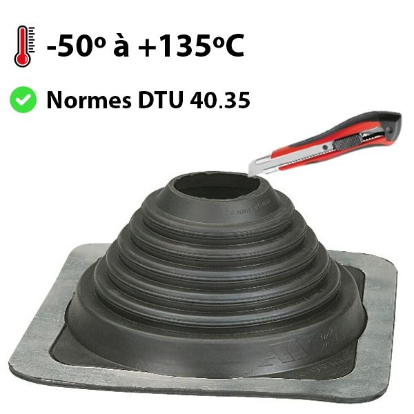 Pipeco EPDM silicone vulcanisé noir diamètre 140 au diamètre 292 mm - 1