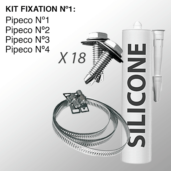 Kit fixation et étanchéité Pipeco sur Bac Acier - 2