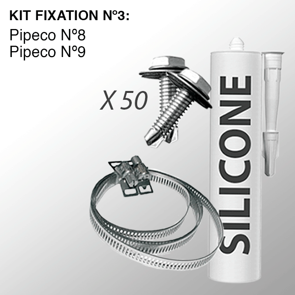 Kit fixation et étanchéité Pipeco sur Bac Acier - 4