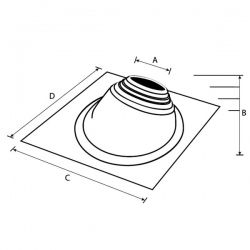 Solin Versatuile 2000 EPDM et base Alu diamètre 76 au diamètre 203 mm - 5