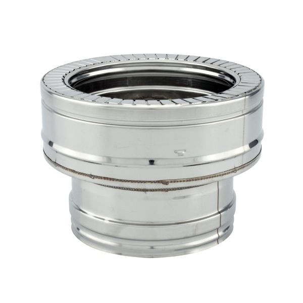 Adaptateur de conduit simple à double paroi isolé Ø160 x Ø150-200 - 1 Adaptateur de conduit simple à double paroi isolé Ø160 x Ø150-200 - 1