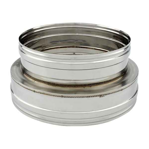 Adaptateur de conduit double à simple paroi Ø130-180 x Ø125 - 1