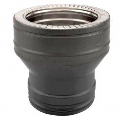 Adaptateur de poêle double paroi Noir / Anthracite Ø350 x Ø350-400 - 1