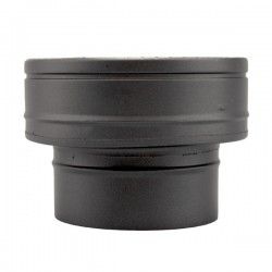Adaptateur conduit simple à double paroi isolé Noir Ø130 x Ø130-180 - 2