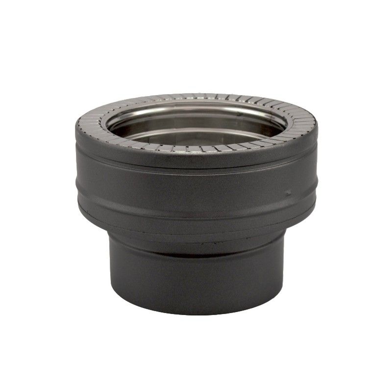 Adaptateur conduit simple à double paroi isolé Noir Ø250 x Ø250-300 - 1 Adaptateur conduit simple à double paroi isolé Noir Ø250 x Ø250-300 - 1