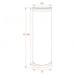 Tuyau 1M en Inox diamètre 140 - 5