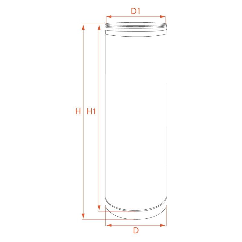 Tuyau 1M en Inox diamètre 170 - 4