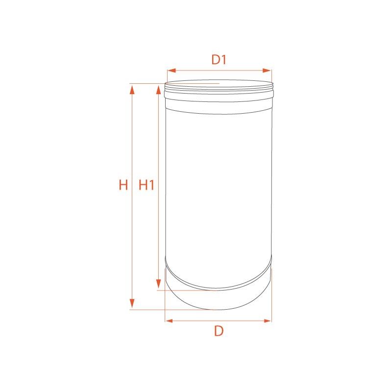 Tuyau 33CM en Inox diamètre 225 - 4 Tuyau 33CM en Inox diamètre 225 - 4