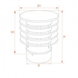 Chapeau cheminée anti-refoulement diamètre 140 - 3