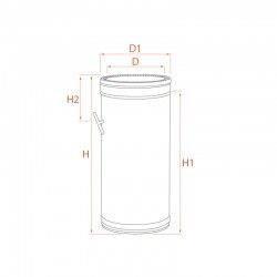 Tuyau 1M régulateur tirage double paroi diamètre 150-200 - 5