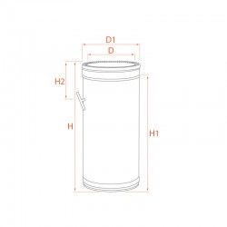 Tuyau 1M régulateur tirage double paroi diamètre 180-230 - 4