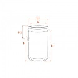 Tuyau 33CM régulateur tirage double paroi diamètre 100-150 - 5