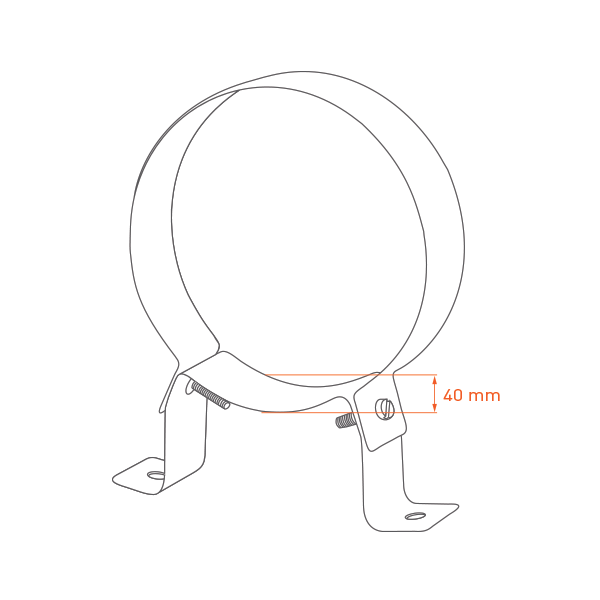 Collier support fixe diamètre 110 - Conduit cheminée - 2 Collier support fixe diamètre 110 - Conduit cheminée - 2