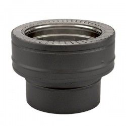 Adaptateur conduit simple à double paroi isolé Noir Ø250 x Ø300-350 - 1