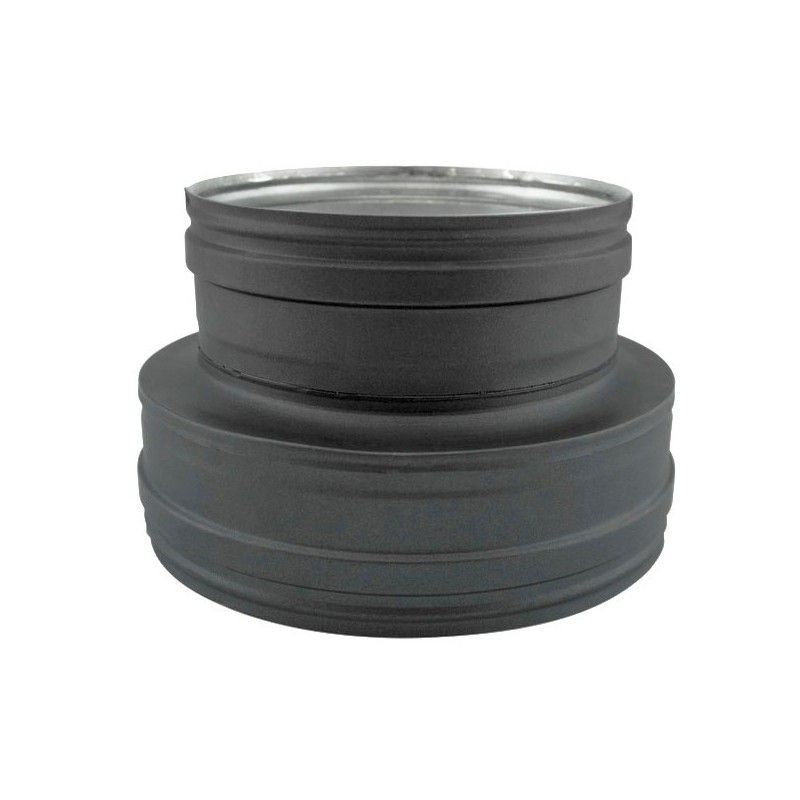 Adaptateur conduit double paroi à simple paroi Noir Ø150-200 x Ø140 - 1 Adaptateur conduit double paroi à simple paroi Noir Ø150-200 x Ø140 - 1