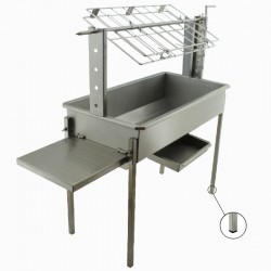 Barbecue / Grill à charbon en Inox BlazeElite 3 en 1 - 3