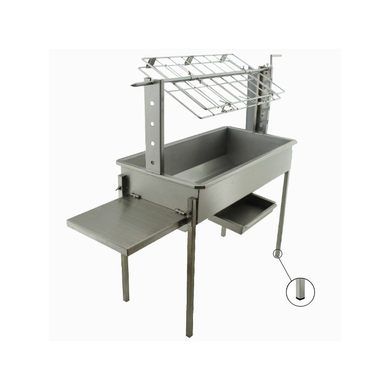 Barbecue / Grill à charbon en Inox BlazeElite 3 en 1 - 3 Barbecue / Grill à charbon en Inox BlazeElite 3 en 1 - 3