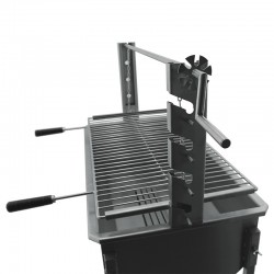 Barbecue / Grill à charbon en Inox BlazeElite 3 en 1 - 4