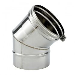 Coude 45° Inox diamètre 90 - 1