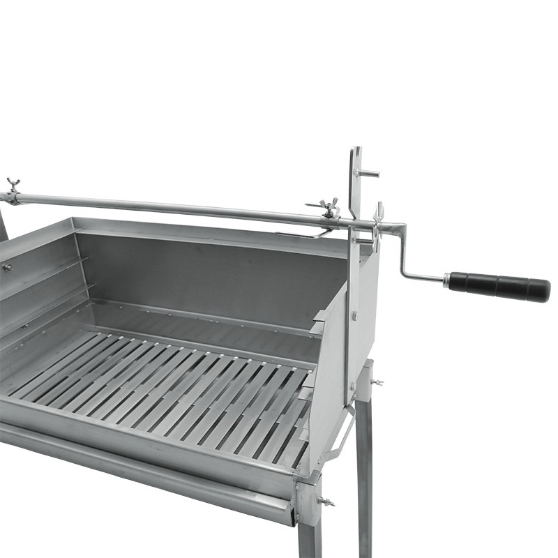 Barbecue à charbon Blaze Inox TourneBroche rotatif 60x40 - 3 Barbecue à charbon Blaze Inox TourneBroche rotatif 60x40 - 3