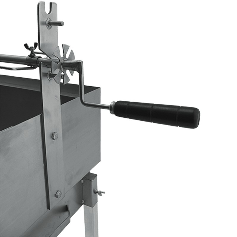 Barbecue à charbon Blaze Inox TourneBroche rotatif 60x40 - 4 Barbecue à charbon Blaze Inox TourneBroche rotatif 60x40 - 4