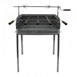 Barbecue à charbon Blaze Inox TourneBroche rotatif 60x40 - 5