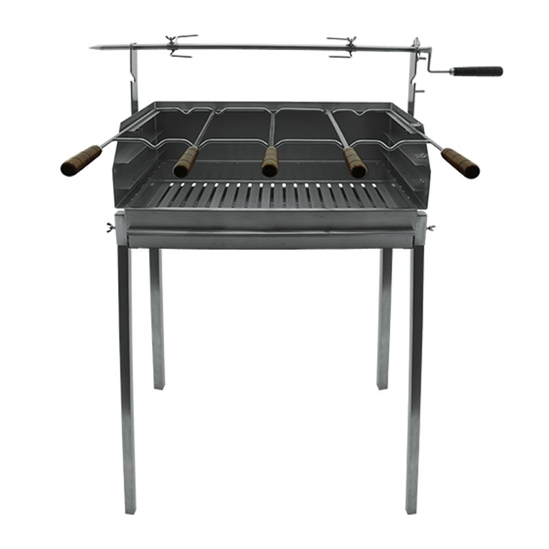 Barbecue à charbon Blaze Inox TourneBroche rotatif 60x40 - 5 Barbecue à charbon Blaze Inox TourneBroche rotatif 60x40 - 5