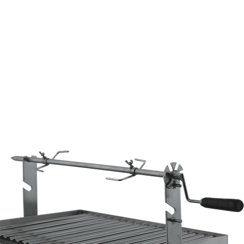 Barbecue à charbon Blaze Inox TourneBroche rotatif 60x40 - 8 Barbecue à charbon Blaze Inox TourneBroche rotatif 60x40 - 8