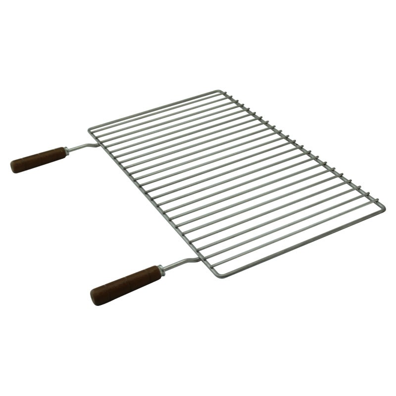 Grille barbecue BBQ Inox double manche 58x48 - 1 Grille barbecue BBQ Inox double manche 58x48 - 1