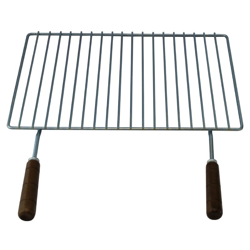Grille barbecue BBQ Inox double manche 58x38 - 2 Grille barbecue BBQ Inox double manche 58x38 - 2