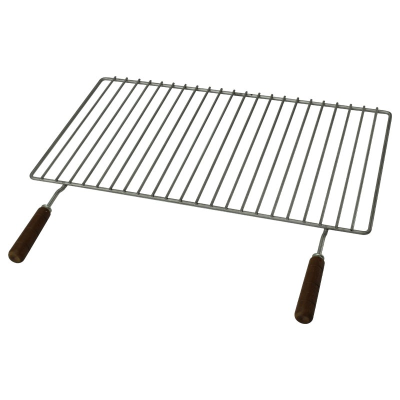 Grille barbecue BBQ Inox double manche 58x38 - 4 Grille barbecue BBQ Inox double manche 58x38 - 4