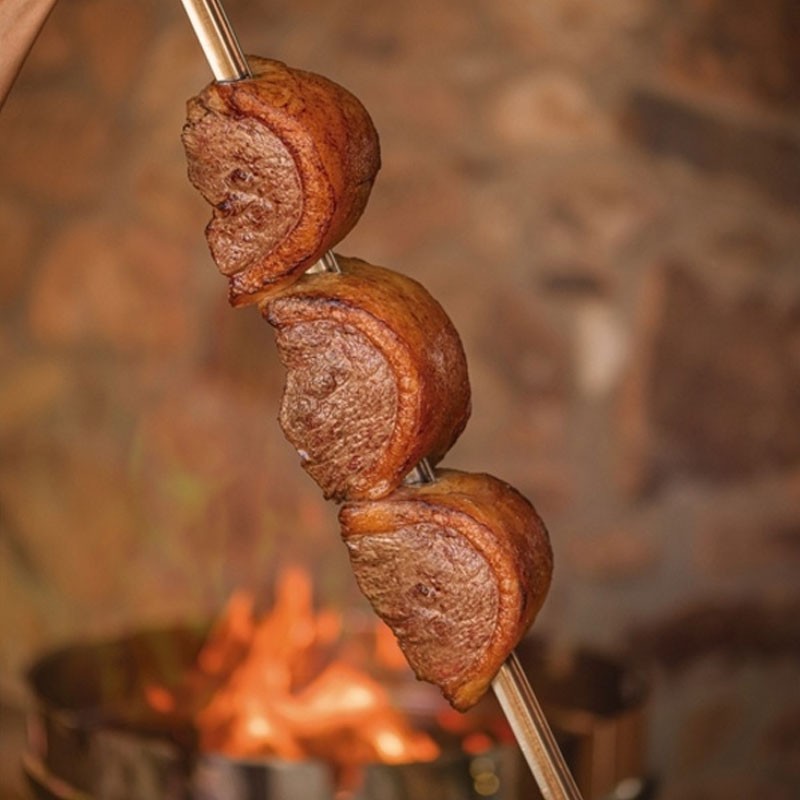 Brochette pour barbecue BBQ 60 cm en acier inoxydable - 2