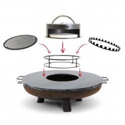 Brasero d’extérieur BonBowl Plus avec pieds en acier Corten Ø100 - 3