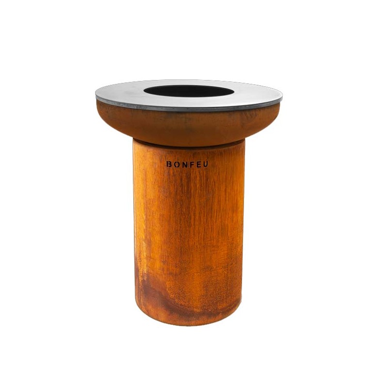 Brasero d’extérieur avec plancha BonBiza en acier Corten - 2 Brasero d’extérieur avec plancha BonBiza en acier Corten - 2