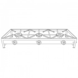 Table de cuisson à gaz autoportante MAXI 120x40 3 foyers - 4