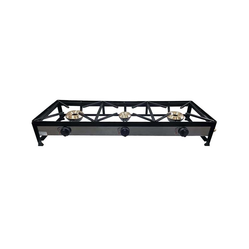 Table de cuisson à gaz autoportante MAXI 120x40 3 foyers - 1