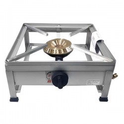 Table de cuisson en acier inoxydable à gaz autoportante MAXI 30x30 1 foyer - 1