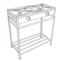 Banc pour cuisinière 80x40 H62 - 3