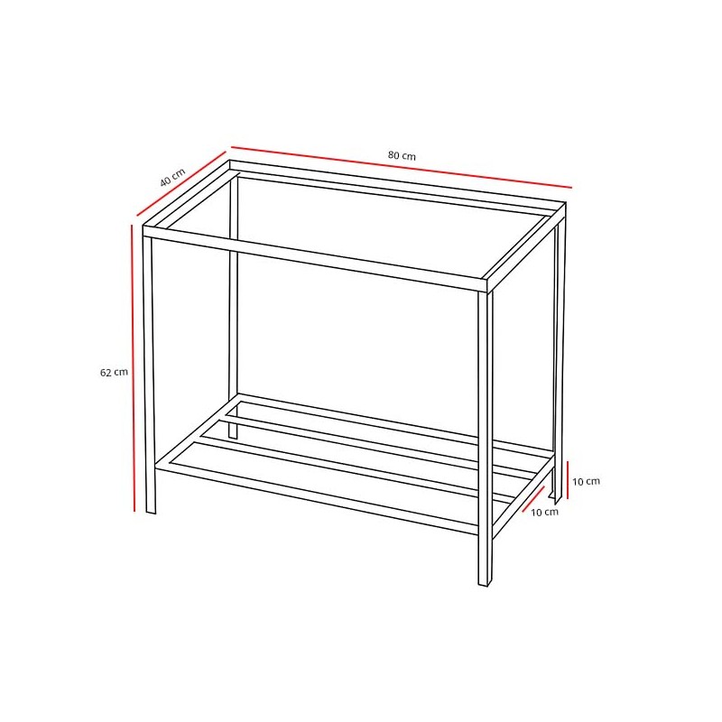 Banc pour cuisinière 80x40 H62 - 4