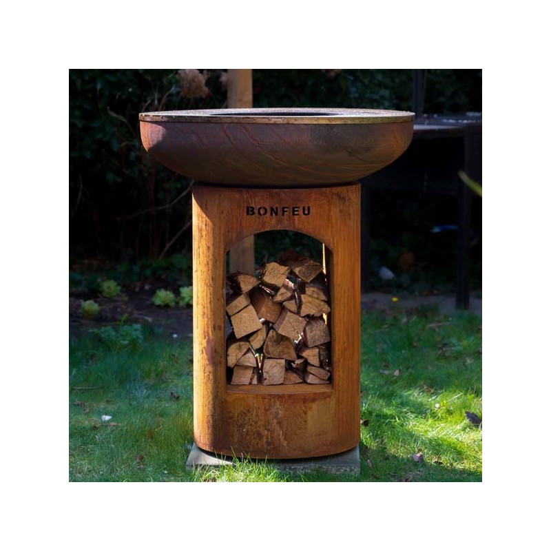 Brasero extérieur avec plancha BonBiza Open en acier Corten - 5 Brasero extérieur avec plancha BonBiza Open en acier Corten - 5