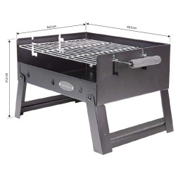 Barbecue au charbon portable et pliable 45,5 x 34,5 x 31,5 cm - 4