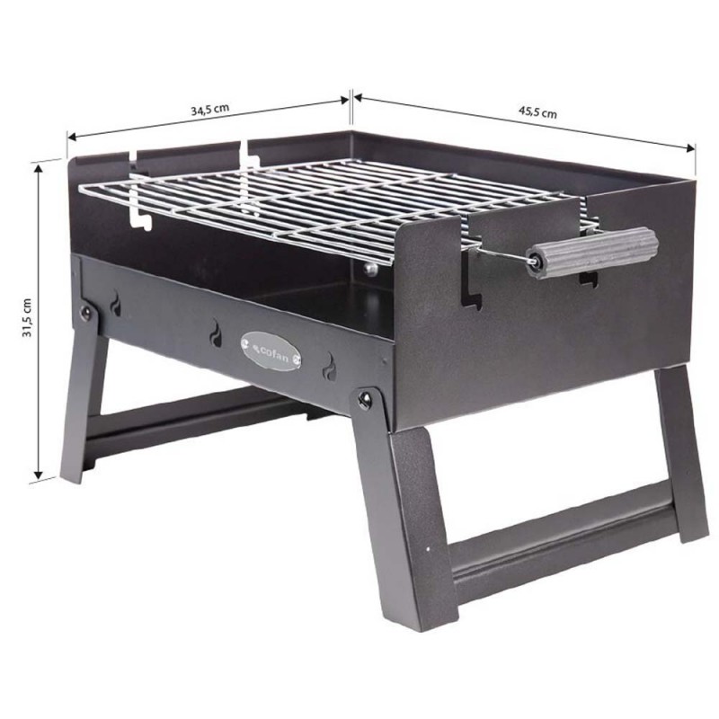 Barbecue au charbon portable et pliable 45,5 x 34,5 x 31,5 cm - 4 Barbecue au charbon portable et pliable 45,5 x 34,5 x 31,5 cm - 4