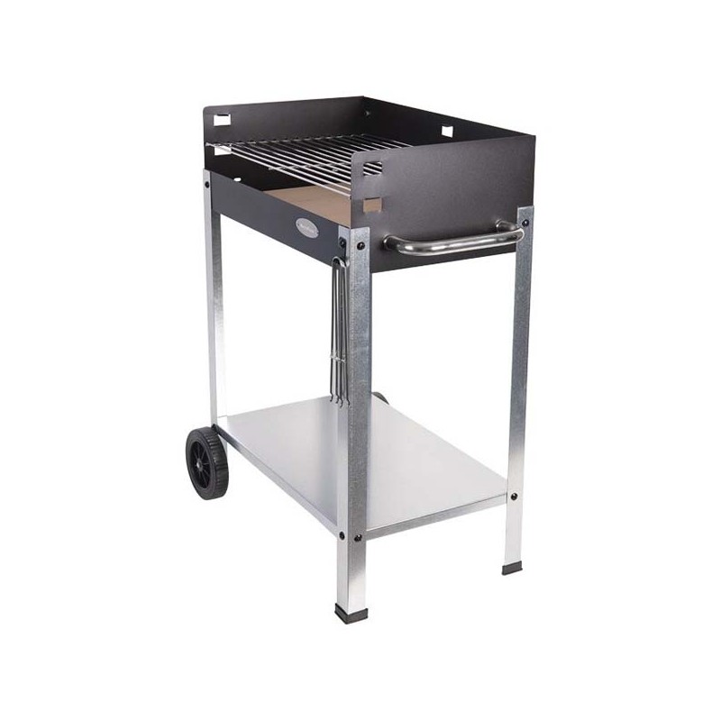 Barbecue au charbon avec roulettes et briques réfractaires 56,7 x 36 x 83 cm - 2 Barbecue au charbon avec roulettes et briques réfractaires 56,7 x 36 x 83 cm - 2
